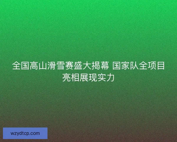全国高山滑雪赛盛大揭幕 国家队全项目亮相展现实力